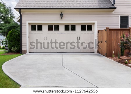 Garage door to single family home 