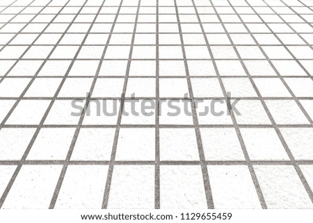 Outdoor white stone floor tile pattern and background