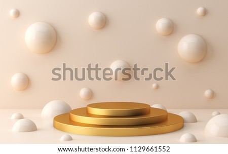 Scene with geometrical forms  Royalty-Free Stock Photo #1129661552