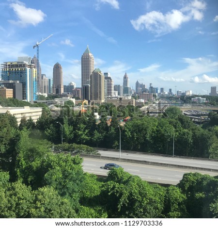 View of I-75 I-85 in Atlanta, Georgia