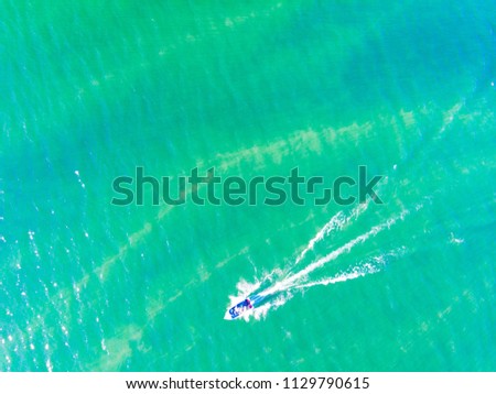 Aerial View of boat on lake