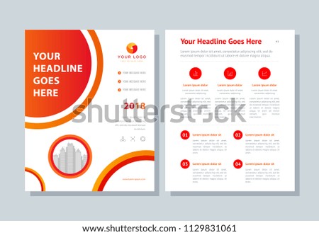 Business broshure, flyer, magazine abstract background, red cover, size template a4. Corporate Presentation, Banner, Color Book