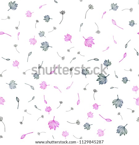Dark Multicolor, Rainbow vector seamless doodle template. leaves on blurred abstract background with gradient. Pattern for wallpapers and coloring books.
