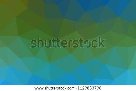 Light Blue, Green vector low poly texture. Colorful illustration in abstract style with triangles. Completely new template for your banner.