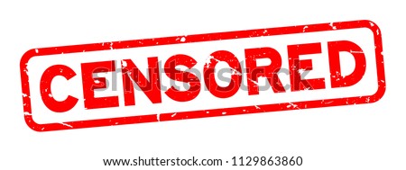 Grunge red censored word rubber seal stamp on white background Royalty-Free Stock Photo #1129863860