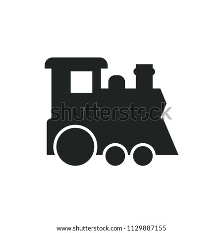 children's train vector icon Royalty-Free Stock Photo #1129887155