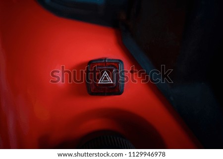 Vehicle light switch, red, symbol display