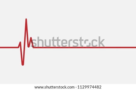 red heartbeat line icon Royalty-Free Stock Photo #1129974482