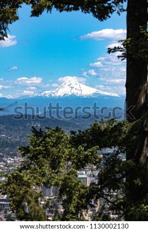 View of Mt. Hood from Portland, Oregon