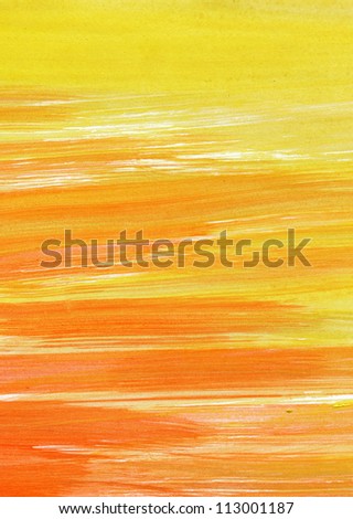 Abstract yellow and red background from watercolor