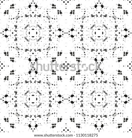 Black and White Seamless Ethnic Pattern. Tribal. Vintage, Grunge, Abstract Tribal Background for Surface Design, Textile, Wallpaper, Surface Textures, Wrapping Paper