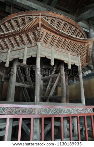 Zhengding longxing temple in shijiazhuang, hebei province. This is an ancient temple with a history of more than 1000 years. There are many historical sites in it.This is the wheel vault.