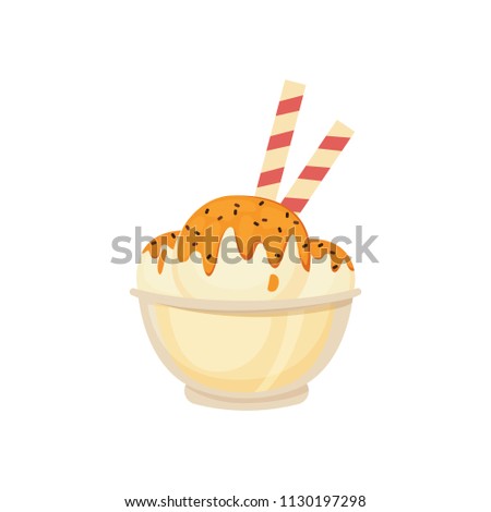 ice cream illustration. Summer food .