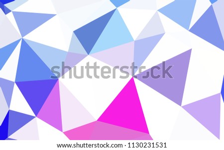 Dark BLUE vector abstract mosaic pattern. Triangular geometric sample with gradient.  Template for cell phone's backgrounds.