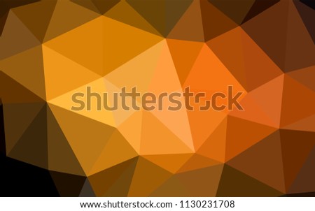 Dark Orange vector abstract polygonal template. Creative geometric illustration in Origami style with gradient. Pattern for a brand book's backdrop.