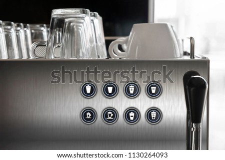 Buttons in the coffee machine
Configuration modes of the coffee machine