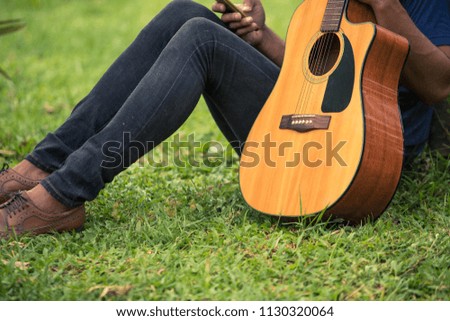 Young and guitar
