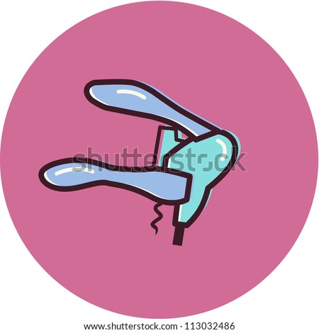 Illustration of a wine opener on a pink background