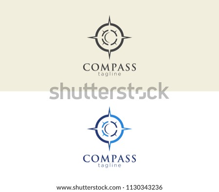 Creative Compass Concept Logo Design Template.