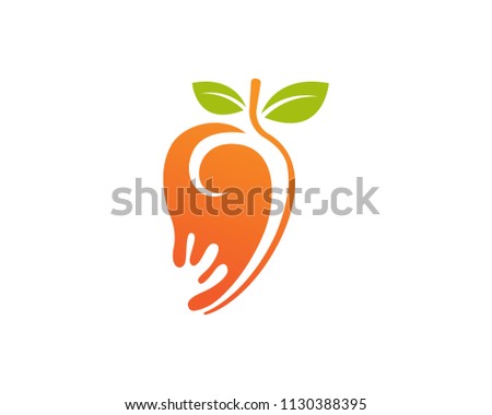 Mango in flat style mango logo mango icon vector 