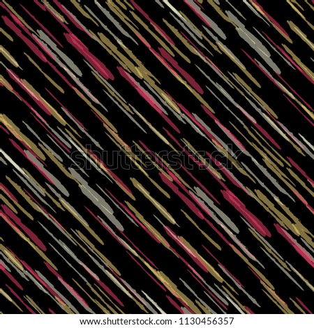 Diagonal Grunge Stripes. Abstract Texture with Dry Brush Strokes. Scribbled Grunge Motif for Fabric, Cloth, Textile Retro Vector Background.