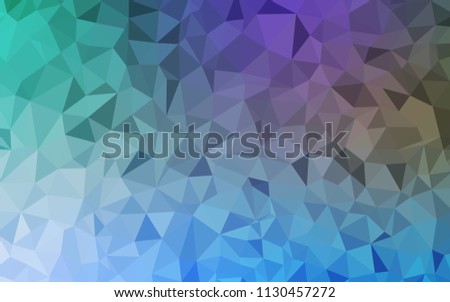 Light Blue, Green vector abstract mosaic pattern. Colorful abstract illustration with triangles. A completely new design for your leaflet.