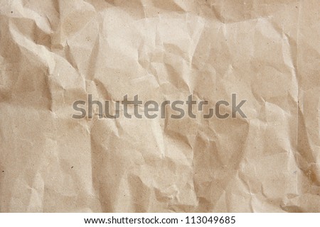 Old crumpled brown paper texture