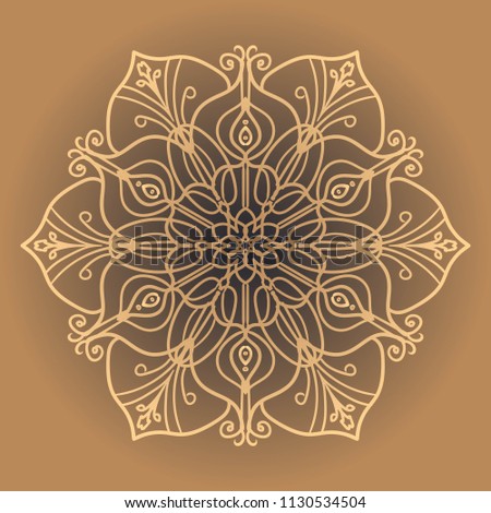 Mandala pattern. Vintage decorative design elements. Vector illustration. Islam, Indian, spain, turkish, chinese, portuguese  motifs. Perfect for printing on fabric, paper, ceramic tile