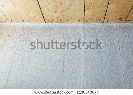 snow patina on wooden lags background
