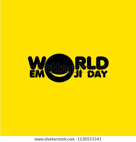 World Emoji Day Vector Template Design Illustration Royalty-Free Stock Photo #1130551541
