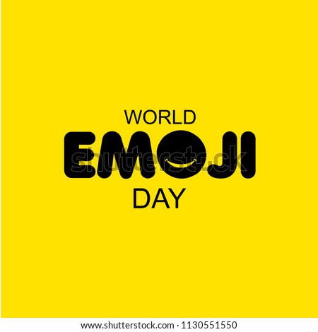 World Emoji Day Vector Template Design Illustration Royalty-Free Stock Photo #1130551550