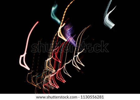 ์Night light colorful abstract background, light of night.