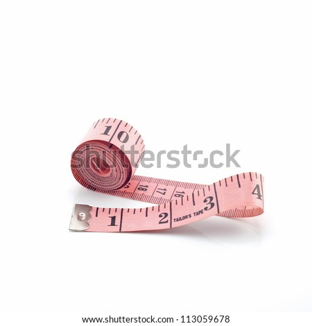 Tape measure, tailor-made for you design. Royalty-Free Stock Photo #113059678