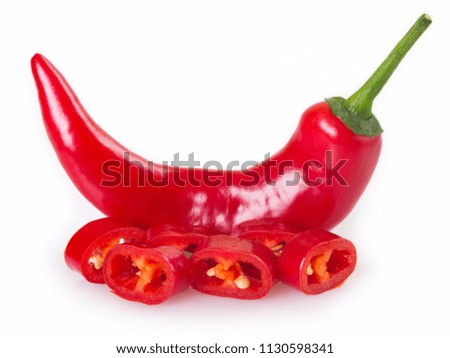 chili pepper isolated on white background