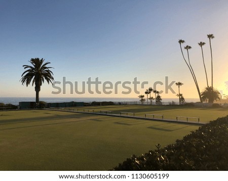 Lawn bowling at Sunset