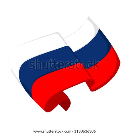 Isolated flag of Russia