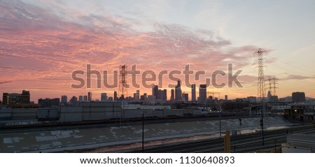 Purple Pink sunset of Los Angeles 