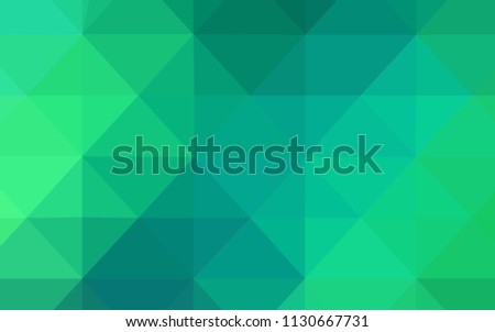 Light Green vector texture with gradient triangles. Elegant bright polygonal illustration with gradient. New template for your brand book.