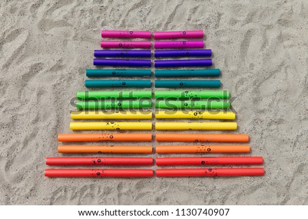 Boomwhackers on the beach