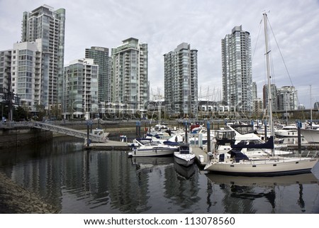 View of Vancouver water front in downtown