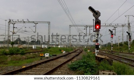 Railway signals, This picture captured in india
