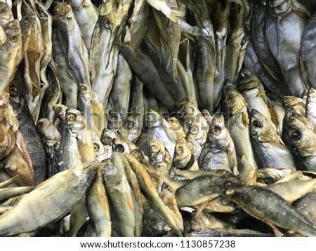 salted fish on store shelves