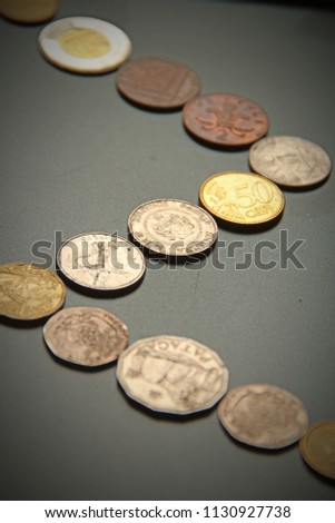 pennies and cents. This photo showing ups and down of financial position. 
