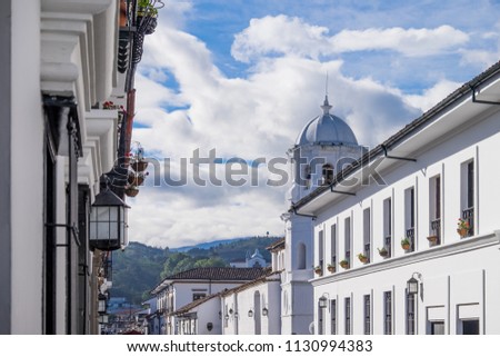 Streets of Popayán, Colombia Royalty-Free Stock Photo #1130994383