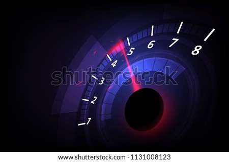Speed motion background with fast speedometer car. Racing velocity background. Royalty-Free Stock Photo #1131008123