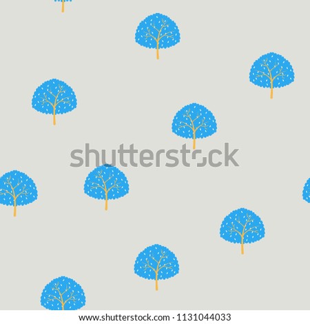 Children's seamless pattern with trees.