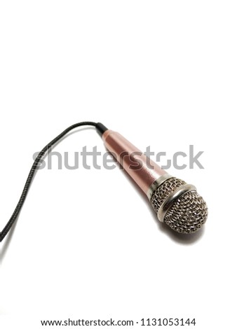 mini smartphone microphone isolated on a white background 