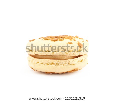 Sweet macaroon confection isolated over the white background