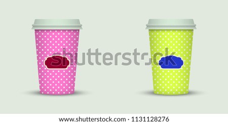 Coffee cup to go. creative coffee cup template