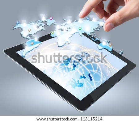 touch screen tablet and shows tablet